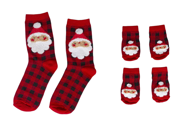 Pearhead Human And Dog Christmas Socks, Matching Pet Owner And Pet Apparel, Novelty Holiday Santa Claus Socks, Unisex One Size Fun Socks, Pet Lover Gifts, Christmas Stocking Stuffer Santa Human and Dog Sock Set - BeesActive Australia