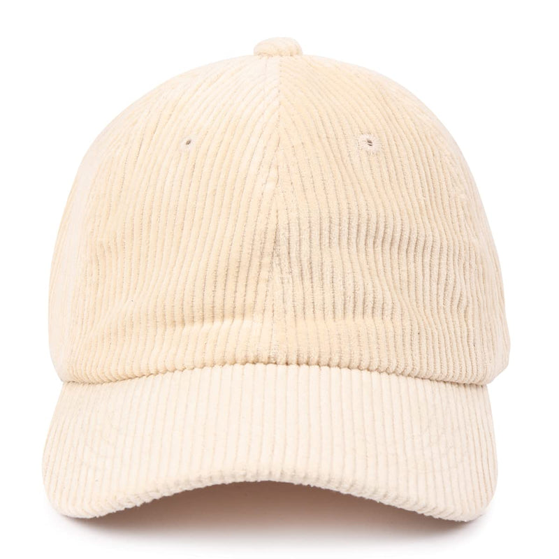 Casual Baseball Cap - Sun Visor Corduroy, Plaid, Leopard Animal Print Hat Adjustable Baseball Cap - Corduroy Ivory - BeesActive Australia