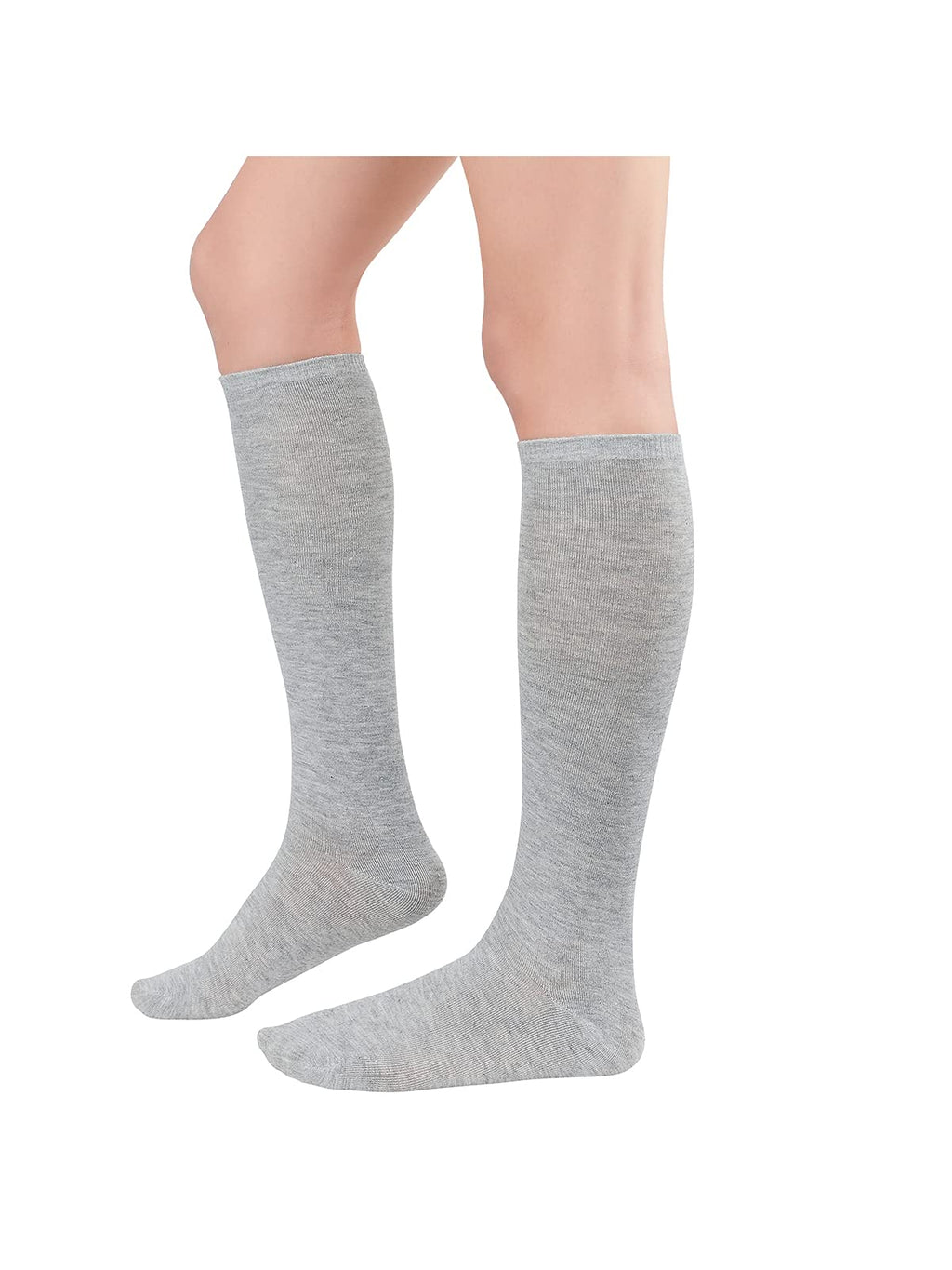 Century Star Women's Knee High Socks Athletic Thin Stripes Tube Socks High Stockings Outdoor Sport Socks One Size 1 Pack Grey - BeesActive Australia
