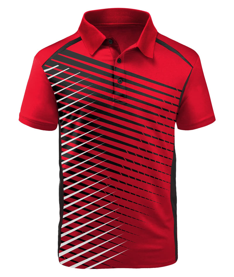 ZITY Golf Polo Shirts for Men Short Sleeve Athletic Tennis T-Shirt 066-b-red X-Large - BeesActive Australia