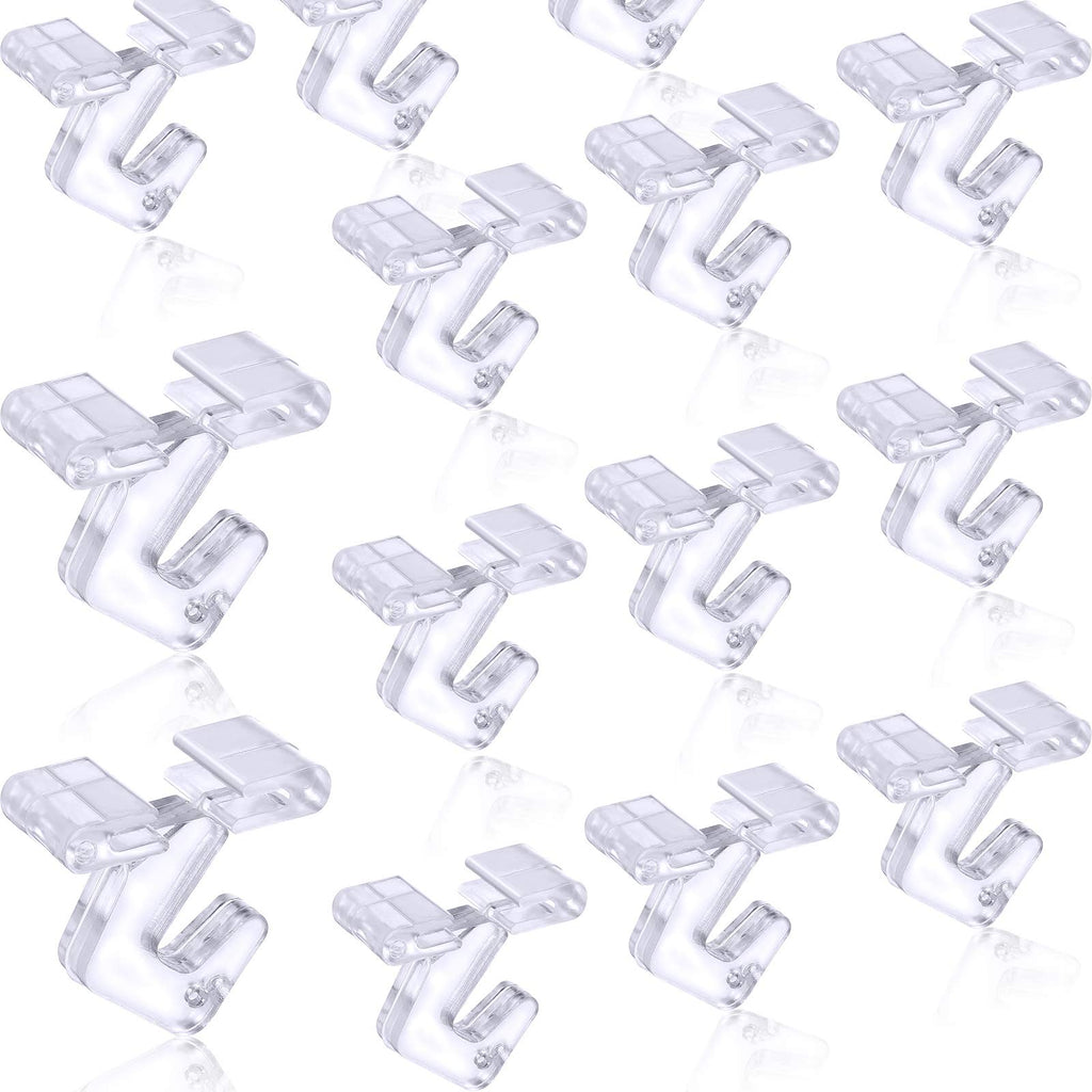 Hotop Clear Drop Ceiling Hooks Christmas Polycarbonate Ceiling Hanger T-Bar Track Clip Suspended Ceiling Hooks for Hanging Plants Office Signs Halloween Christmas New Year Decorations (50 Pieces) 50 - BeesActive Australia