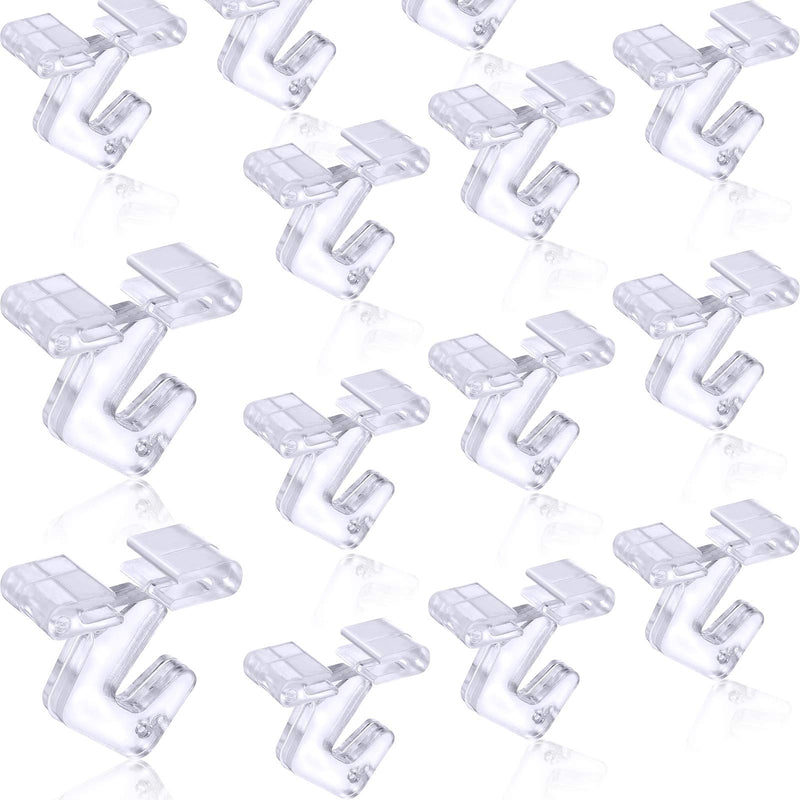 Hotop Clear Drop Ceiling Hooks Christmas Polycarbonate Ceiling Hanger T-Bar Track Clip Suspended Ceiling Hooks for Hanging Plants Office Signs Halloween Christmas New Year Decorations (50 Pieces) 50 - BeesActive Australia