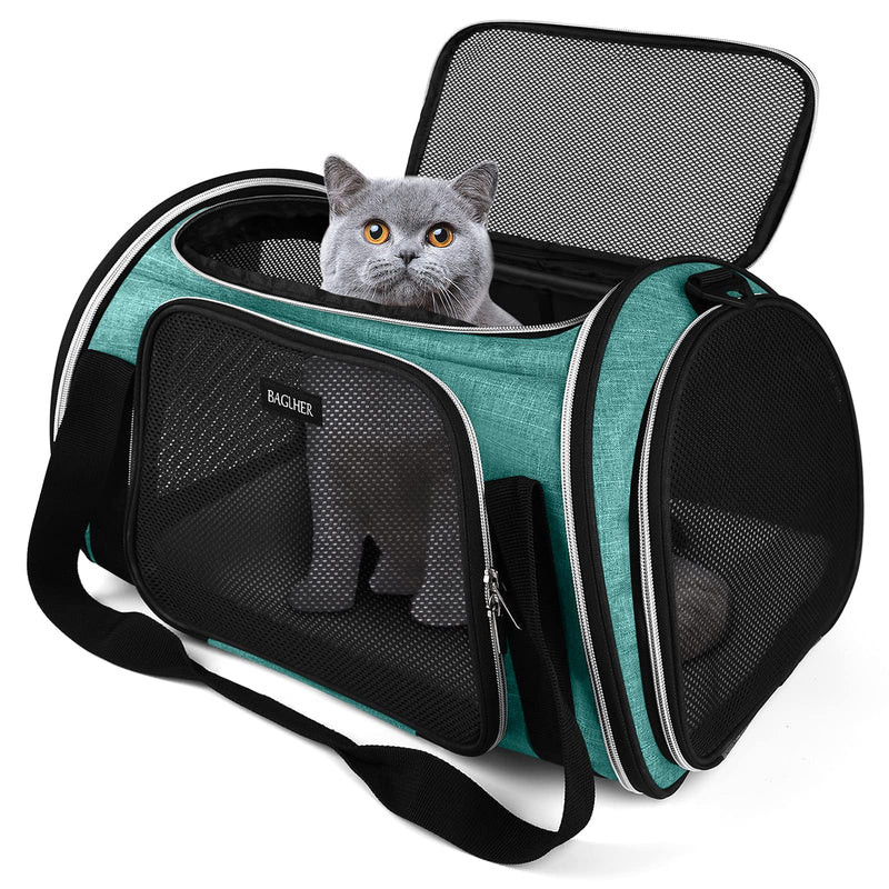 BAGLHER Pet Travel Carrier, Airline Approved Cat Carriers, Dog Carrier,Suitable for Small and Medium-Sized Cats and Dogs Pet Soft Carrier, Suitable for Travel, Hiking, and Outdoor Use. Green - BeesActive Australia