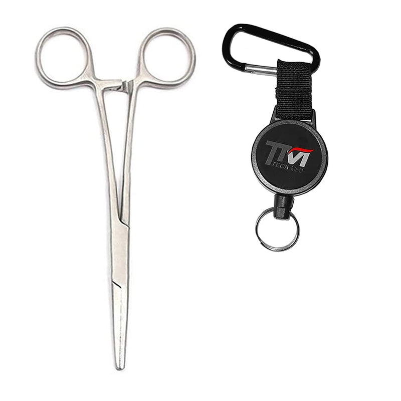 TeckMed - 7inch Fishing Pliers Hemostat Straight Forceps Tweezers Clamp Hook Remover Tool with Retractor for Anglers Vest Pack Tool Gear Assortment Combo - BeesActive Australia