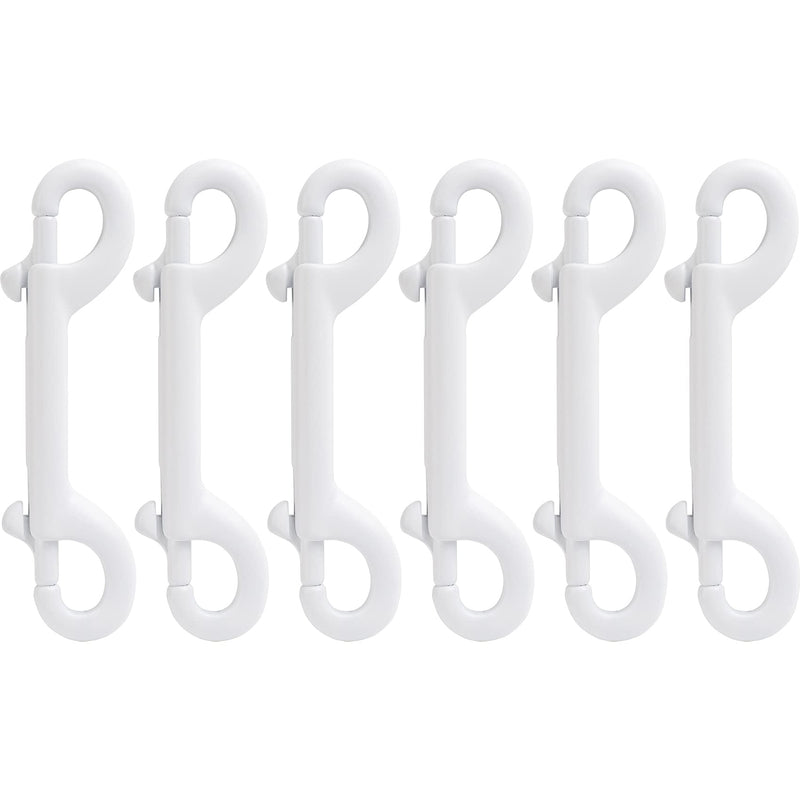 Criativo live 6 pcs Marine Grade Double Ended Bolt Snap Diving Hook Clips,Scuba Trigger Clip,Large 4-1/2'' 115mm 316 Stainless Steel White - BeesActive Australia