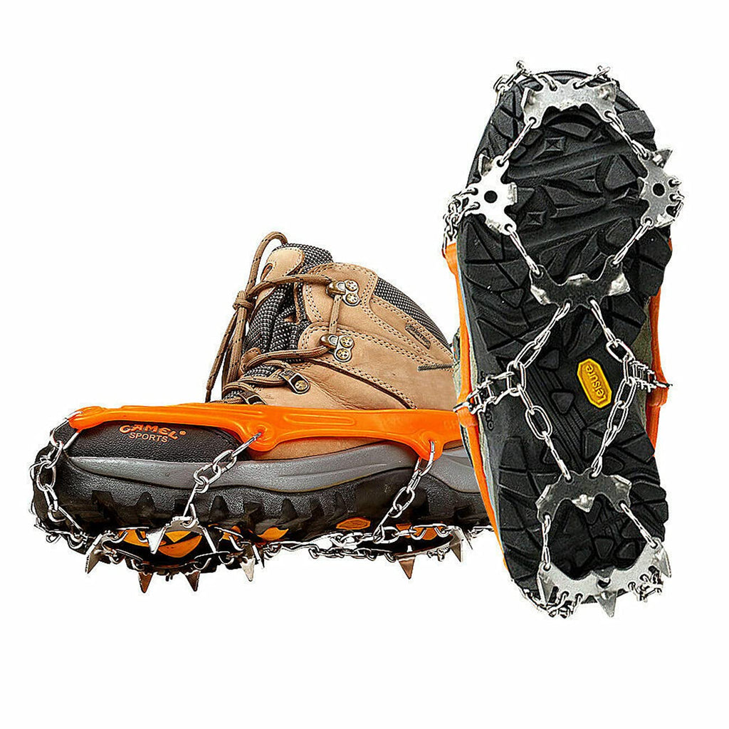 Upgraded 19 Spikes Crampons, Snow Traction Ice Cleats for Shoes and Boots, Shoe Grips for Hiking,Fishing,Hunting,Walking,Mountaineering Size M… - BeesActive Australia