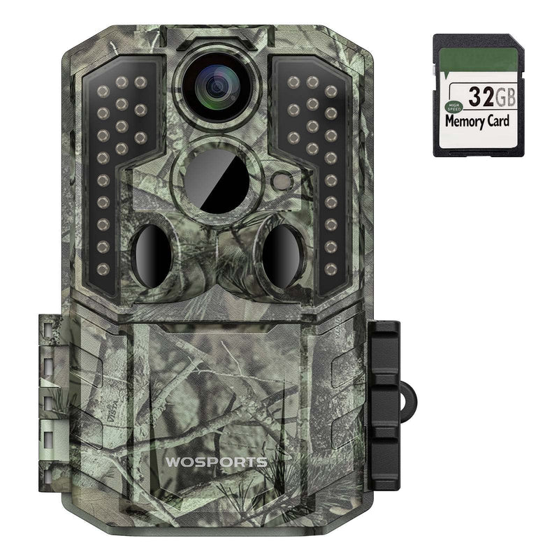 Trail Camera,30MP 1920P FHD 0.2S Trigger Motion Activated,Game Hunting Camera with Night Vision IP66 Waterproof 2.0''LCD 120°Wide Camera Lens for Outdoor Scouting Wildlife Monitoring Home Security Light Green - BeesActive Australia