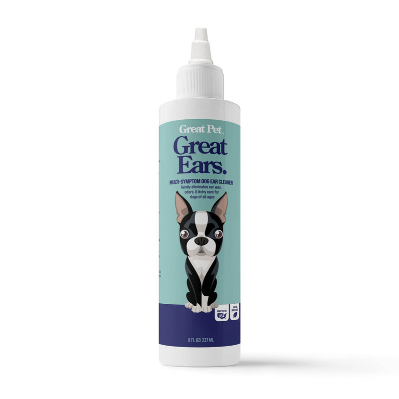 Great Pets - Dog & Cat Ear Cleaner - Advanced Ear Cleaning Solution for Dogs & Cats (8oz Bottle), Cat & Dog Ear Wash Rinse, Ear Wash Cleanser - Cleans Wax, Removes Irritation, Itching and Infection - BeesActive Australia