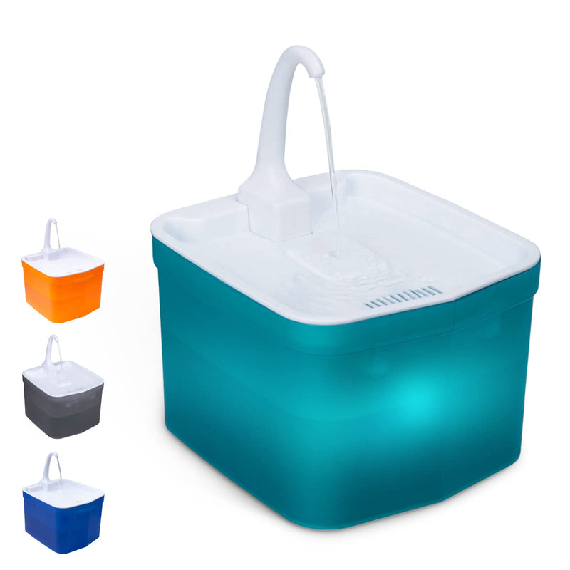 Cozyieland Automatic Cat Pet Water Fountain, Faucet spout, Translucent LED Light, 67oz, Ultra Quiet, AC Adapter (Green) Blue,green - BeesActive Australia