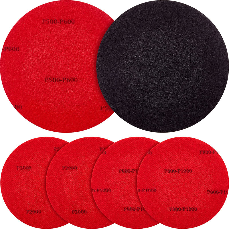 Maitys Bowling Sanding Pads Resurfacing Polishing Kit Bowling Ball Cleaning Kit, 6 Pieces Red 500, 1000, 2000 Grit - BeesActive Australia