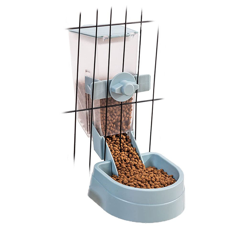 Oncpcare Rabbit Food and Water Bowls Set, Automatic Feeder Food Dish Small Animal Bin Feeder with Lid for Bunny Cat Ferret Chinchilla Guinea Pig Blue - BeesActive Australia