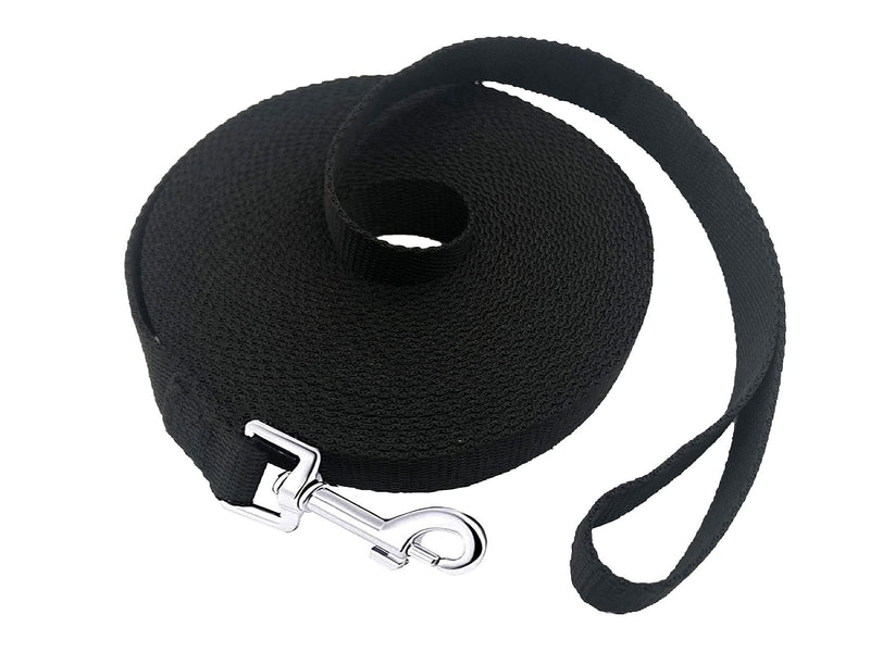 PETGOGO 15ft 20ft 30ft 40ft 50ft Long Dog/Puppy Lead Obedience Recall Training Dog Leashes for Small Medium Dogs Camping, Training, Play, or Backyard 20 FT Black - BeesActive Australia