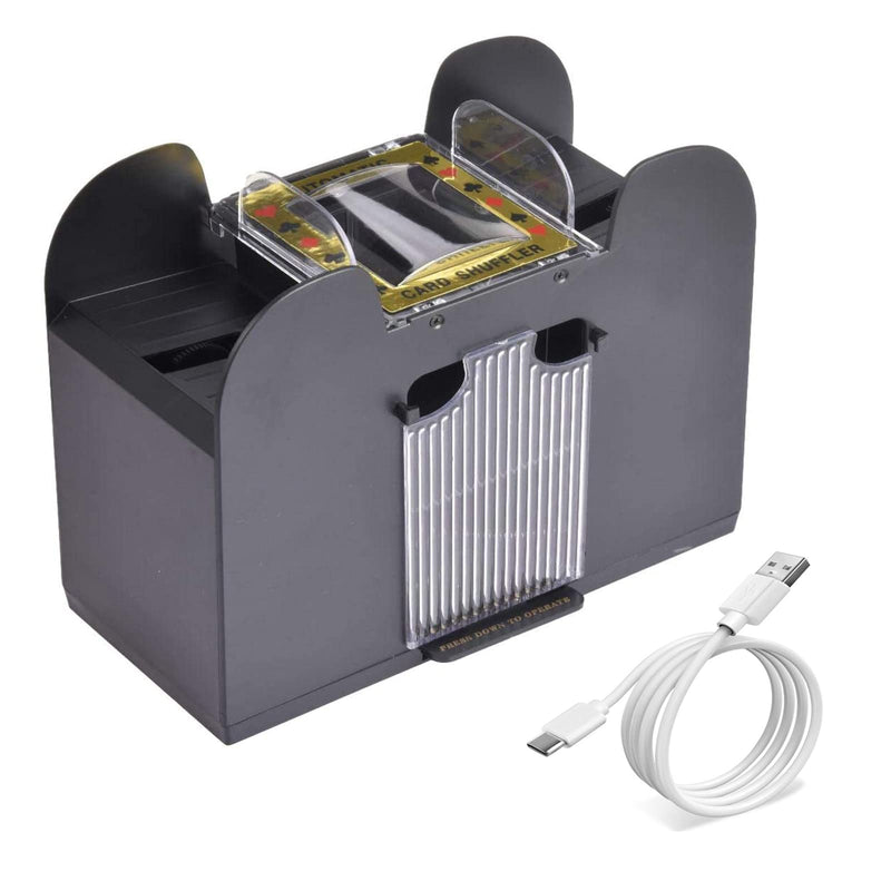 Diolusus Automatic Card Shuffler, Electronic Casino Poker Card Shuffling Machine,2 Deck Poker Card Shuffling Machine Battery, Card Playing Tool for Home Party with USB Line 2 Decks - BeesActive Australia