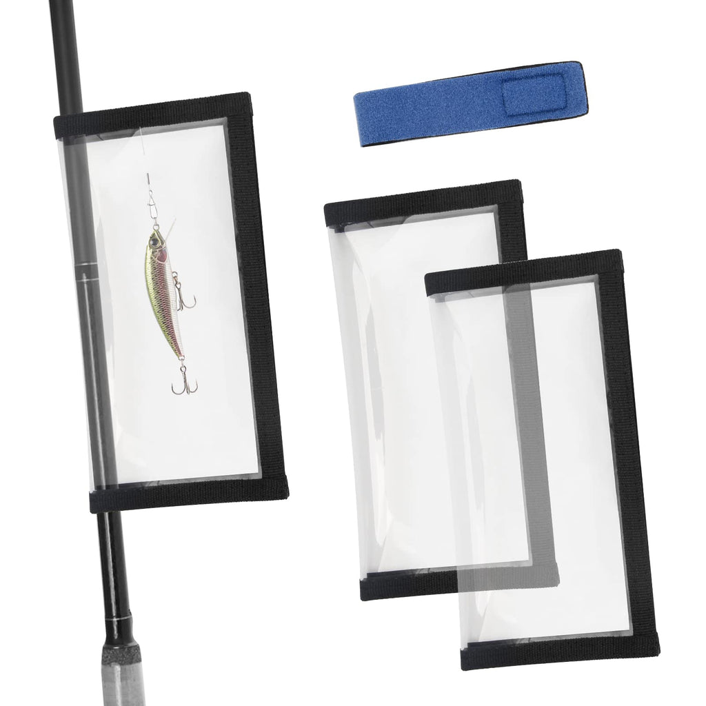 Windspeed 2Pack Fishing Lure Wraps, Transparent Fish Lure Covers PVC Fishing Rods Hook Covers for Fish Bait Storage Fishing Baits Wrap for Lures/Hook Protector - BeesActive Australia