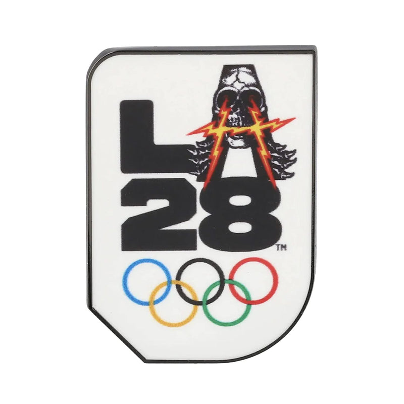 Summer Olympics Los Angeles 2028| LA '28 Olympics Logo & Skateboarding A Design Lapel Pin | On Backer Card - BeesActive Australia