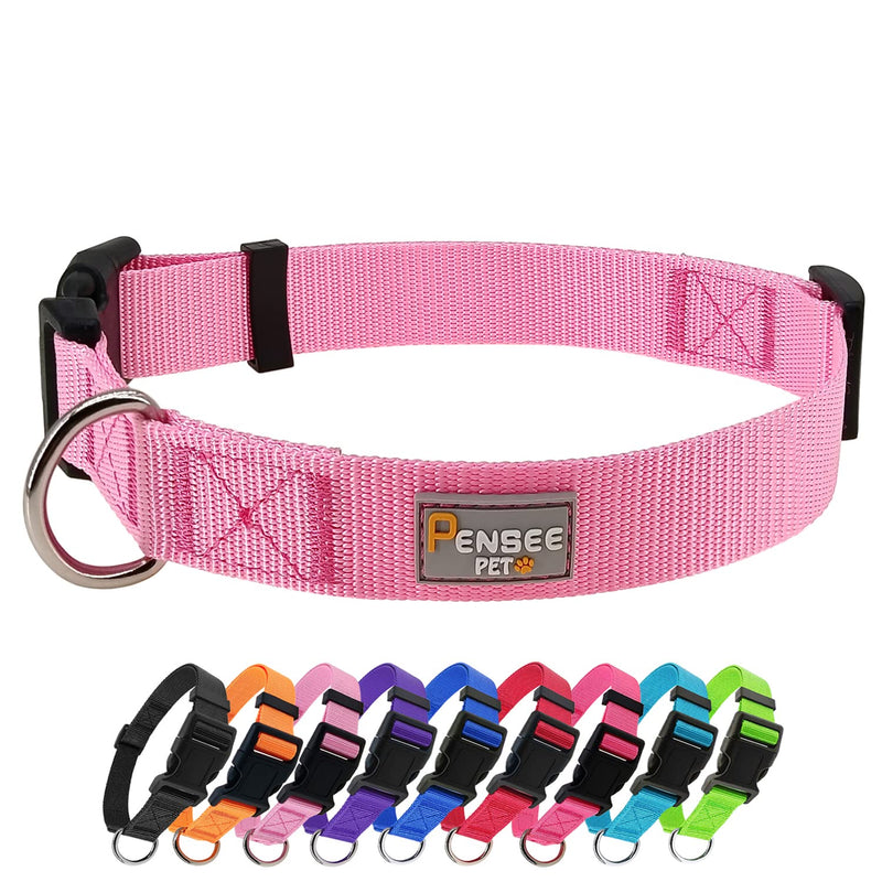 Dog Collar for Small Medium Large Dogs Small,Neck 10-14.5"(Pack of 1) Pink - BeesActive Australia