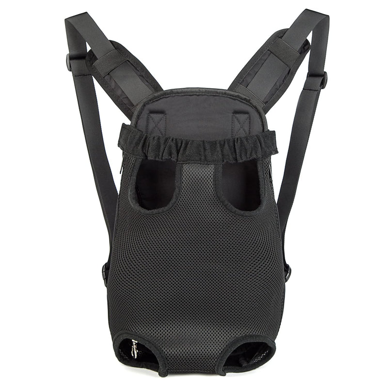 Fanfaree Dog Carrier Backpack Legs Out Adjustable Pet Cat Front Backpack Carrier Travel Bag for Traveling Hiking Camping for Small Medium Dogs Cats Puppies Large Black - BeesActive Australia
