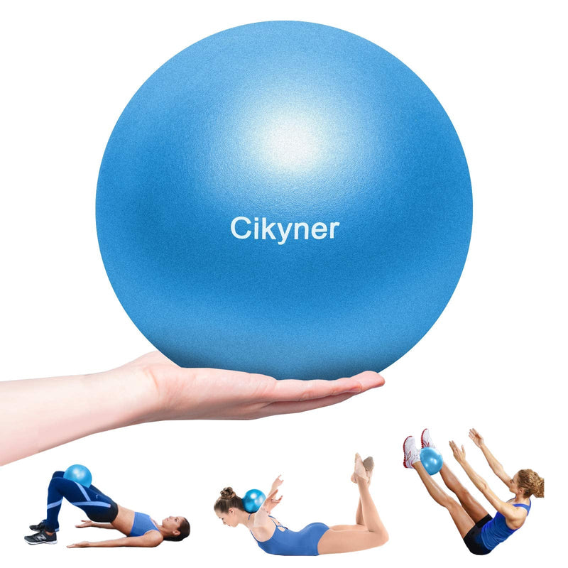 Cikyner Soft Pilates Ball, Small Exercise Ball 23-25cm Mini Gym Ball with Inflatable Straw, Suitable for Pilates, Yoga, Full body Training, Physical Therapy and Balance improving at Home, Gym & Office blue - BeesActive Australia