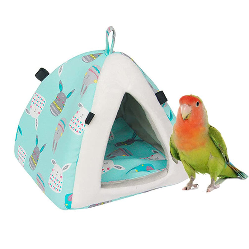Keersi Warm Bird Nest Tent Hammock for Parrot Parakeet Cockatiel Conure Cockatoo African Grey Amazon Budgie Lovebird Finch Canary Hamster Gerbil Rat Chinchilla Guinea Pig Squirrel Hedgehog Cage Toy S Blue - BeesActive Australia