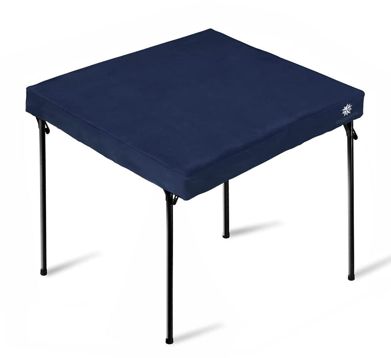 Plusvivo Mahjong Poker Game Table Cover Felt - 36 x 36 in Noise Reduction and Anti-Slip Square Fitted Game Table Topper for Card, Bunco, Mahjong, Poker, Domino Table - Blue - BeesActive Australia