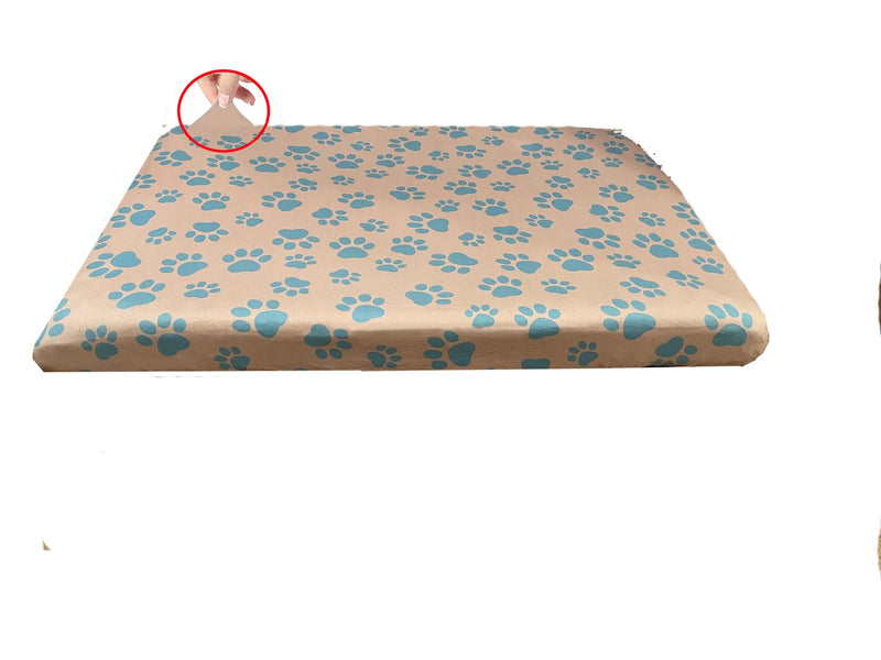 Furever Pet Dog Bed Slipcover-Stretch Soft Petbed Cover-Universal-Easy to Remove (Zipper Free) -Tan/Large Large-48"x30"x6" Tan - BeesActive Australia