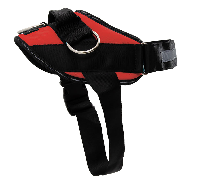 SHAWNCO, Essential Dog Harness, No-Pull Pet Vest with 3 Side Rings, No Choke, Reflective, Adjustable and Padded Pet Harness for Easy Walking and Training Mustang Red S - BeesActive Australia