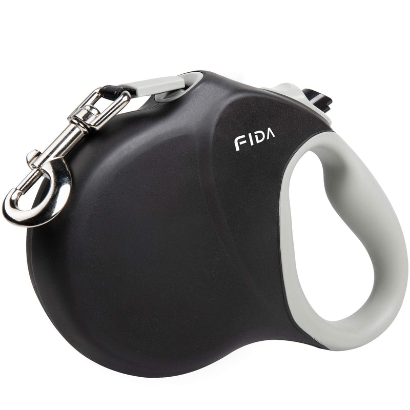 Fida Upgraded Retractable Dog Leash 26ft, Heavy Duty Pet Walking Leash for Medium/Large Breeds up to 110 lbs, 360° Tangle-Free Long Retract Dog Lead, Soft Grip, One-Hand Brake, Black - BeesActive Australia