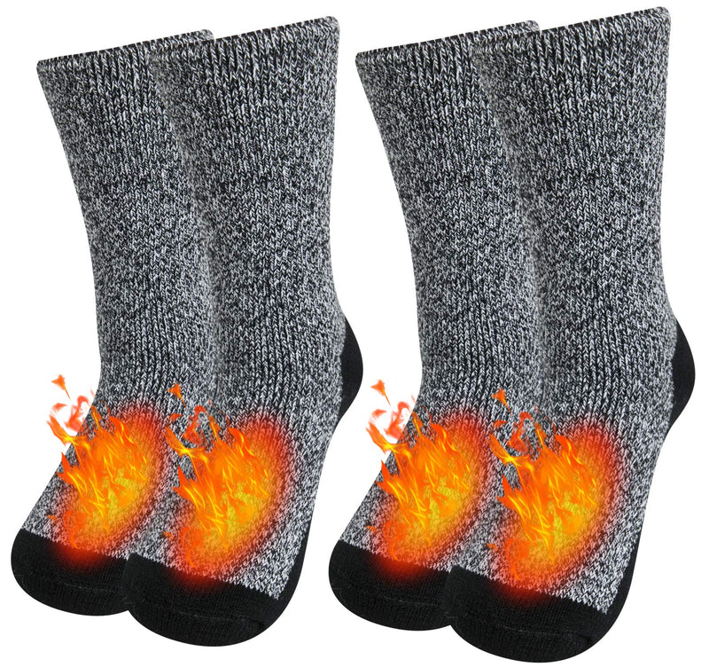Thermal Socks for Men, Thick Warm Cold Weather Heated Socks for Winter P-concrete Grey (2 Pairs) - BeesActive Australia