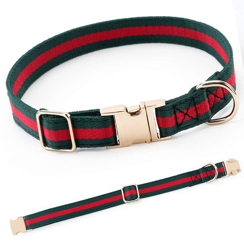 NISIYE Premium Dog Collar, Soft Comfortable Dog Collars in Luxury Style, Durable Adjustable Dog Collar with Metal Buckle Safety for Small Medium Large Dogs M (Neck Girth:11.8"-17.7", Width:3/4") - BeesActive Australia