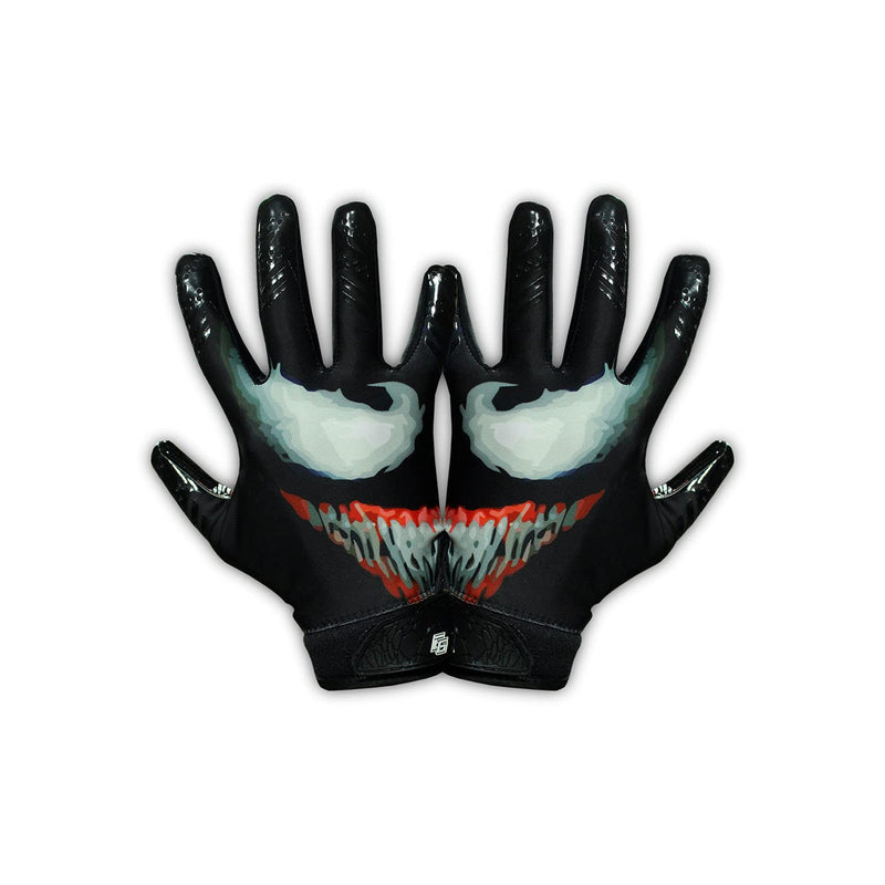 Taqcha Youth Villain Football Gloves - Tacky Grip Skin Tight Youth Football Gloves - Enhanced Performance Football Gloves Youth - Pro Elite Super Sticky Receiver Football Gloves - Youth Sizes Youth XS - S - BeesActive Australia