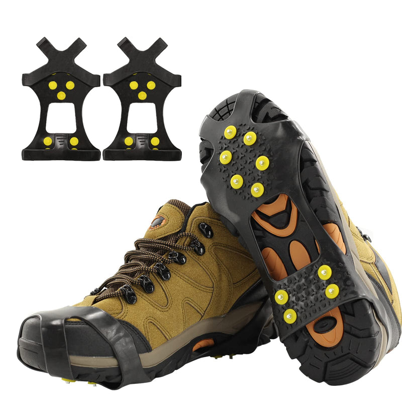 10 Teeth Crampons Ice Snow Grips Traction Cleats,Anti-Slip Ice Cleats for Men/Women Prevent Outdoor Activities from Wrestling,for Walking,Climbing, Hiking on Snow and Ice X-Large - BeesActive Australia