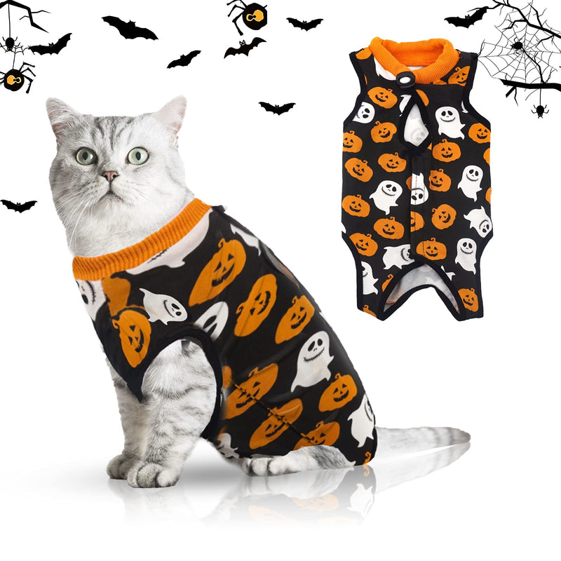 Hipet Cat Surgical Recovery Suit for Abdominal Wounds or Skin Diseases,Substitute E-Collar & Cone,Cat Onesie Anti Licking Pet Surgical Recovery Vest Shirt L Black - BeesActive Australia