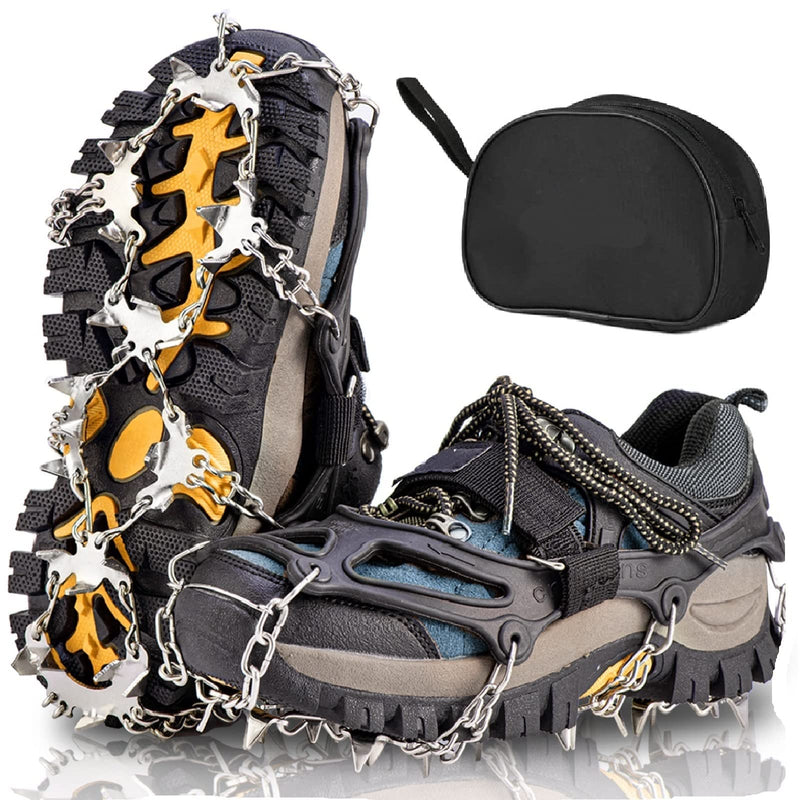 TIMINGILA Ice Cleats Traction, 26 Micro Spikes Crampons for Hiking Boots Shoes Women Men Kids, Traction Snow Grips for Hiking Fishing Walking Climbing Mountaineering X-Large - BeesActive Australia