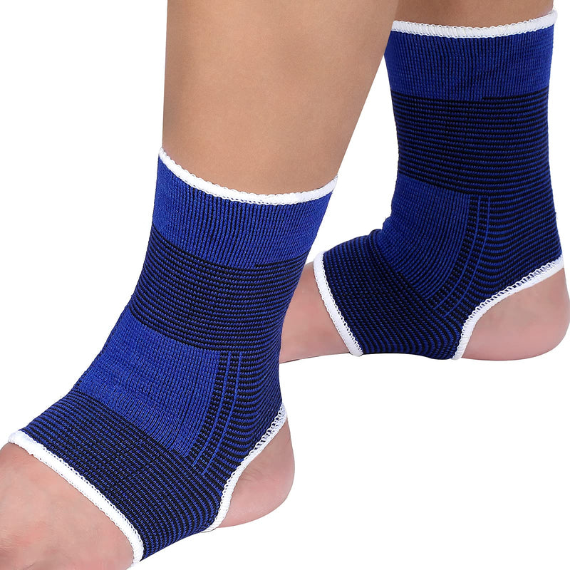 4 Pieces/ 2 Pair Kids Ankle Support Compression Kid Ankle Brace Elastic Kids Compression Socks Knitted Ankle Support Brace Ankle Sleeve for Jogging Running Walking Fitness (10-15 Years, Dark Blue) 10-15 Years - BeesActive Australia