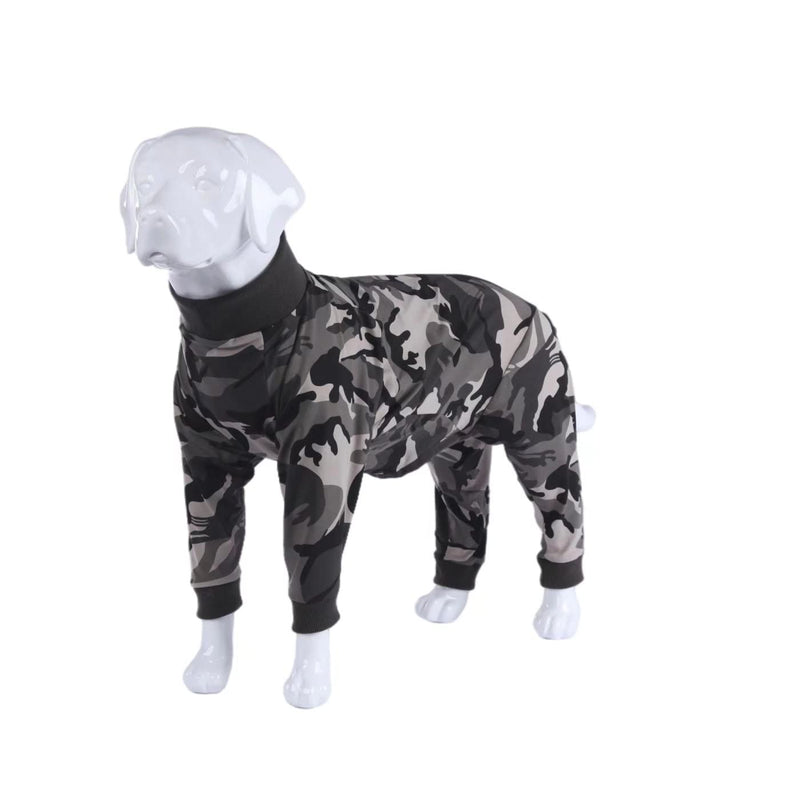 Xqpetlihai Dog Onesie Surgery Recovery Suit for Medium Large Dogs Recovery Shirt for Abdominal Wounds or Skin Diseases Bodysuit Dogs Pajamas for Shedding Allergy Anti Licking Large (Pack of 1) CAMO - BeesActive Australia