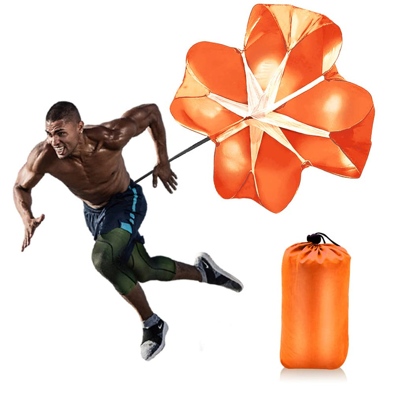 QING PU2021 Running Speed Training, 56 inch Speed Drills Resistance Parachute Running Sprint Chute Soccer Football Sport Speed Training(Orange) - BeesActive Australia
