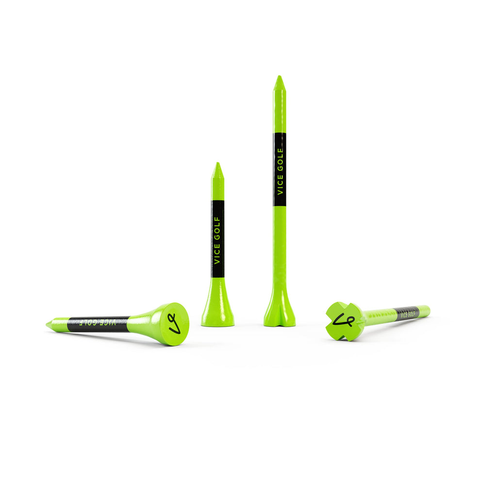 Vice Golf Tees 60 Driver Tees & 15 Short Tees Neon Lime - BeesActive Australia