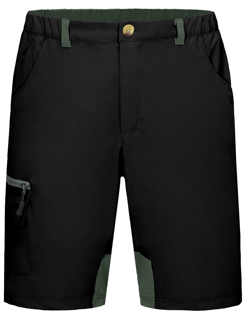 Little Donkey Andy Men's Golf Hiking Cargo Shorts Quick Dry Stretch Lightweight Outdoor Shorts with Zipper Pockets,9 Inch Black XX-Large - BeesActive Australia