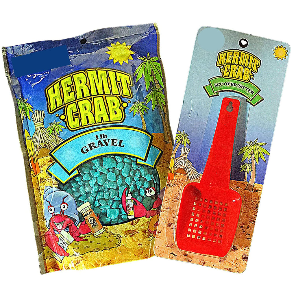 Needzo Hermit Crab Home Gravel Substrate and Scooper, Colorful Starter Kit for Terrarium and Aquarium Habitats, Pack of 2 - BeesActive Australia