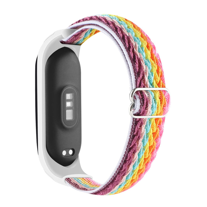 WONFAITH Adjustable Elastic Nylon Straps Compatible with Xiaomi Mi Band 6/Xiaomi 5/Xiaomi 4/Xiaomi 3, Soft Breathable Sport Replacement Wristband for Women Men (Colorful) Colorful - BeesActive Australia