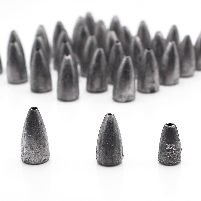 Proximitck Fishing Sinkers, Fishing Lead Worm Weights Fishing Sinkers for Bass Fishing Texas Rig Saltwater Freshwater 7g30pcs - BeesActive Australia
