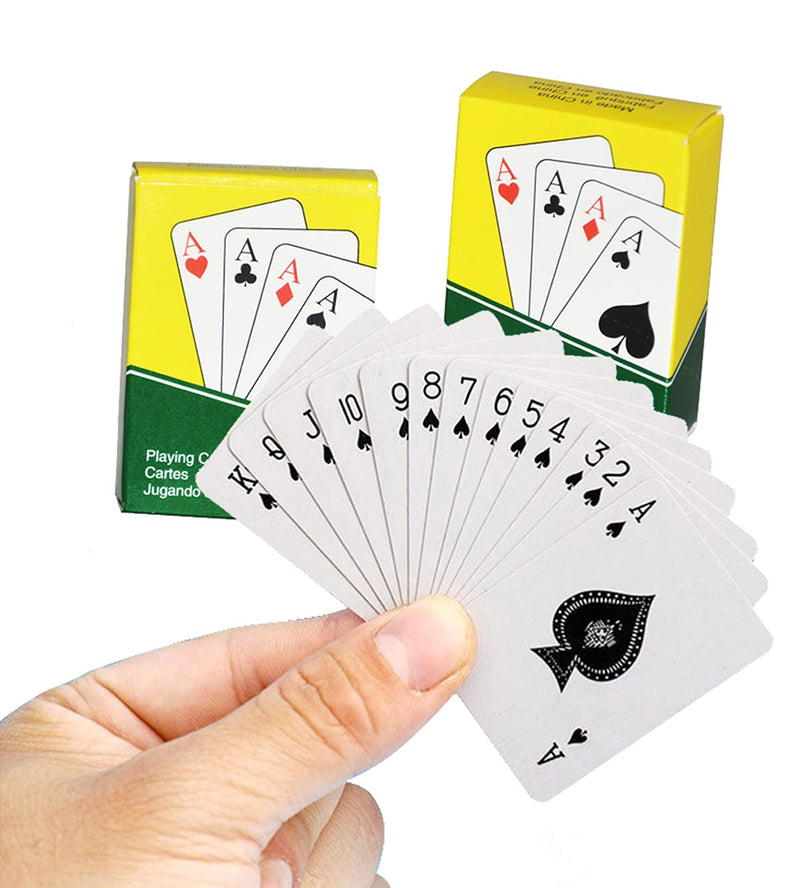 Mini Playing Card, 2 Decks Set Small Casino Poker Game for Kids and Adults, Tiny Deck of Novelty Party Gift for Girls and Boys (1.5 X 2 Inches) - BeesActive Australia