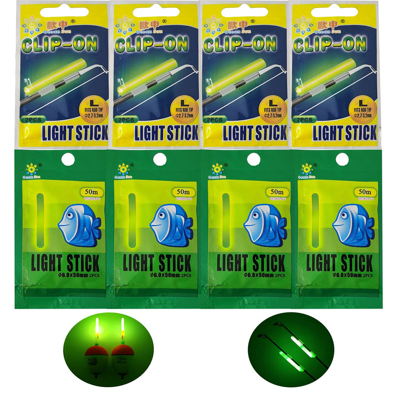 linguang 10-50PCS Fishing Glow Sticks for Clip -On Rod Tips and Bobbers 1”1.5”2”3” inch 3.0 x 25mm 4.5X 37mm 6.0 x 50mm 7.5 x 75mm Light Sticks ，Fishing Pole Glow Sticks，Glow Tips for Fishing Poles - BeesActive Australia