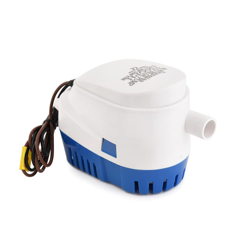 Dontmiss Non-polar Automatic Submersible Small Boat Bilge Pump 12v 750gph Auto with Float Switch 3/4 inch (19mm) Outlet Dia, bilge pump for boat (Non-polar 750GPH two wires) - BeesActive Australia