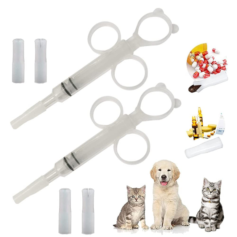 Pet Medicine Feeder Liquid Oral Syringe Milk Nursing Bottles Syringe Soft Tip Plastic Pet Medical Feeding Tool for Dog Puppy Cat Kitten White - BeesActive Australia