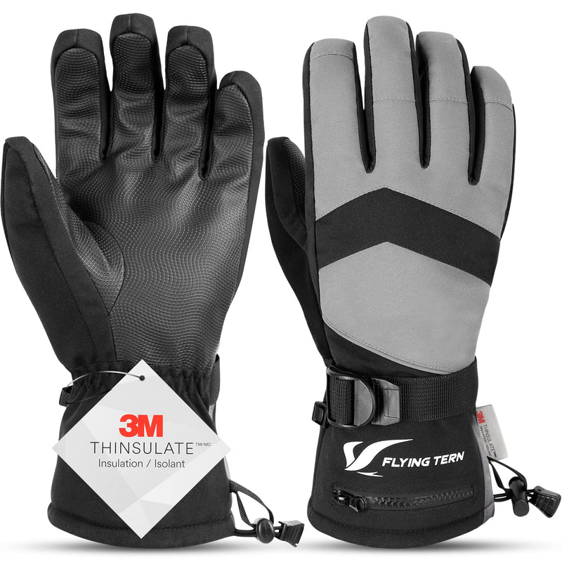 Ski Gloves Waterproof Windproof - 3M Thinsulate Insulated Warm Snow Gloves, Snowboard Gloves with Zipper Pocket, Touchscreen Winter Gloves for Men Women Large - BeesActive Australia