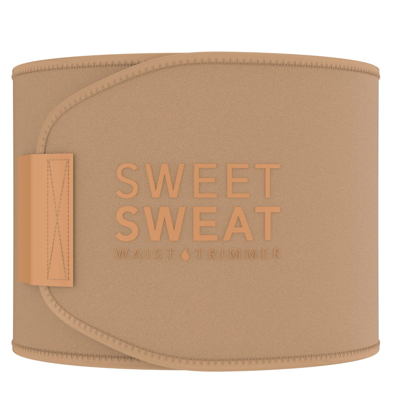 Sweet Sweat Toned Waist Trimmer for Women and Men - Premium Waist Trainer Belt to help 'Tone' your Stomach! Small Sand - BeesActive Australia