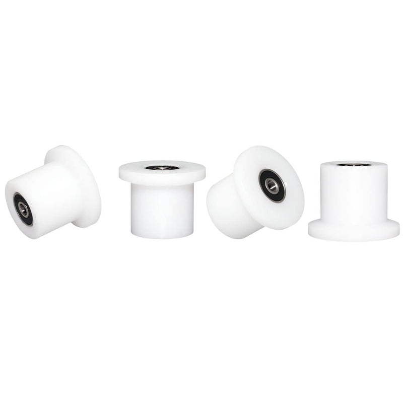Total Gym Wheels/Rollers Replacement Set of 4 Machined Wheels/Rollers for Models XL, XLS and Some 3000 XL,All FIT, Made from Solid Engineering Plastic- (White) - BeesActive Australia
