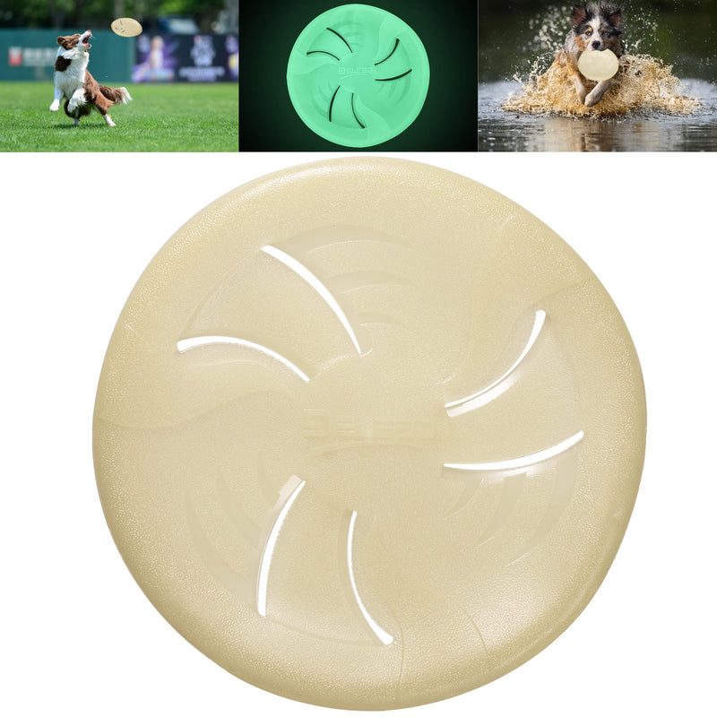 HONGEZEY Indestructible Dog Flying Discs, Interactive Dog Flyer Toys, Soft Lightweight Dog Catch and Fetch Toys for Medium Large Dogs, Floats in Water & Safe on Teeth Glow - BeesActive Australia