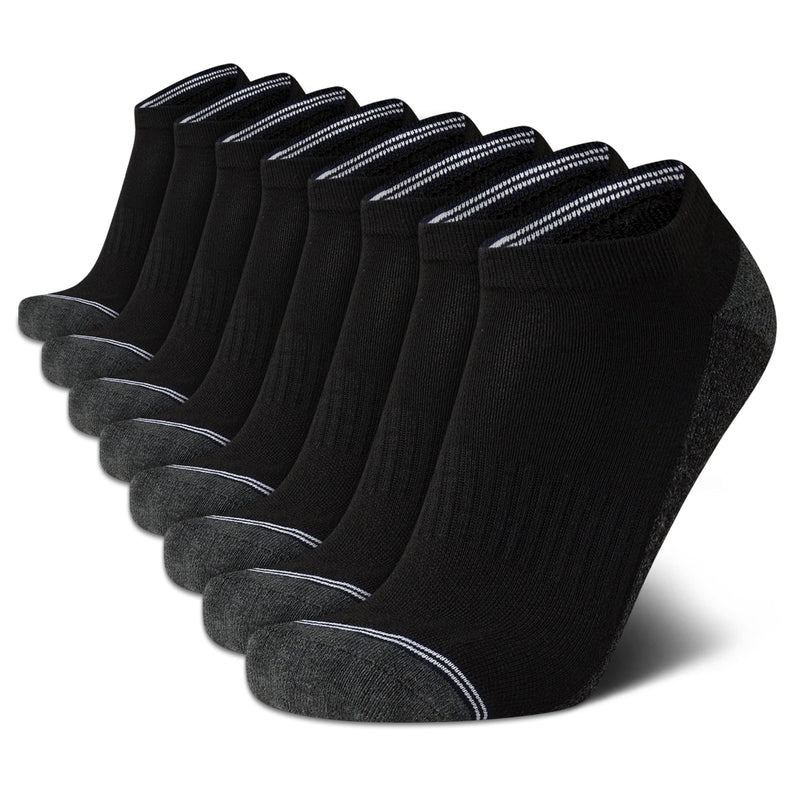 Nautica Men's Athletic Socks - Cushioned Low Cut Socks (8 Pack) Classic Black 6-12.5 - BeesActive Australia